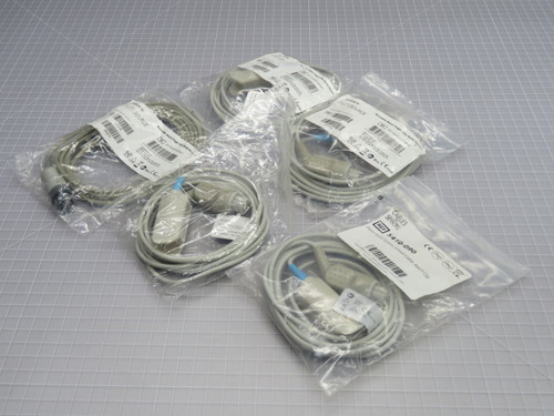 NIB LOT OF 5 CABLES AND SENSORS S410-090 DATEX SENSOR FOOT CABLES T267225 For Sale