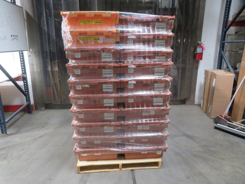 USED LOT OF 40 INDUSTRIAL BIN TRAY TOTES FOR METAL SUPPORT 24X21X8 T267254 For Sale