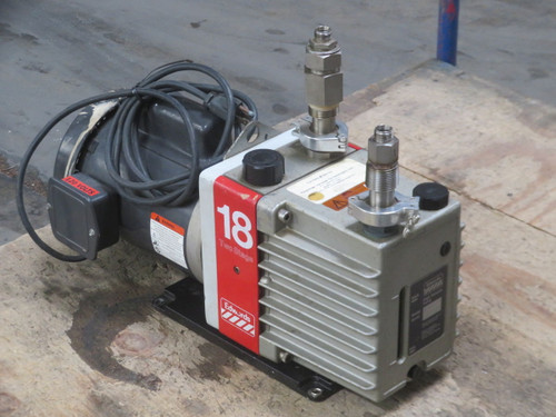 FPR EDWARDS E1M18 2 STAGE VACUUM PUMP W DAYTON 6K436BB T267277 For Sale
