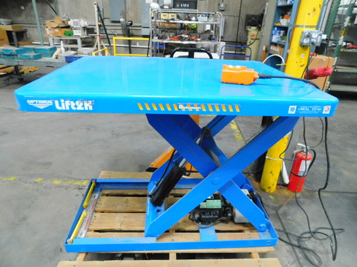 USED BISHAMON LIFT2K L2K-3648 HYDRAULIC LIFT TABLE 2000LBS, 48X36", 120V M7466 For Sale