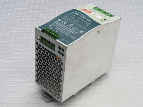 USED LOT OF 2 MEAN WELL SDR-240-48 SWITCHING POWER SUPPLY T267695 For Sale