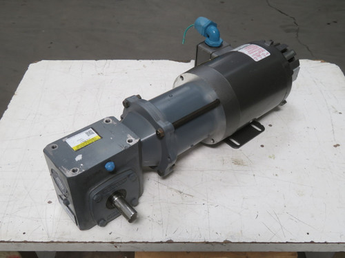 USED BOSTON GEAR F718-20-B5-G GEAR SPEED REDUCER C-FACE W BALDOR IDNM3538 DRIVE MOTOR T267742 For Sale