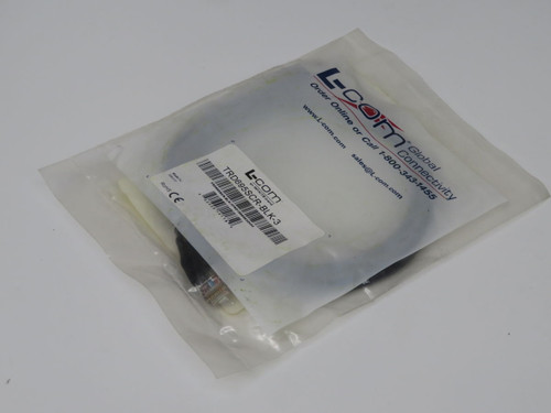 NOB LOT OF 10 L-COM TRD695SCR-BLK-3 SHIELDED SLIM-LINE ETHERNET CABLE. T267841 FOR SALE