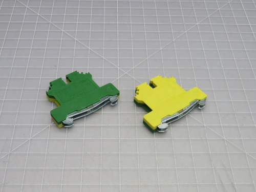 NOB LOT OF 90 C3 CONTROLS WTB2-W2/4G GROUND IEC TERMINAL BLOCK T268075 FOR SALE