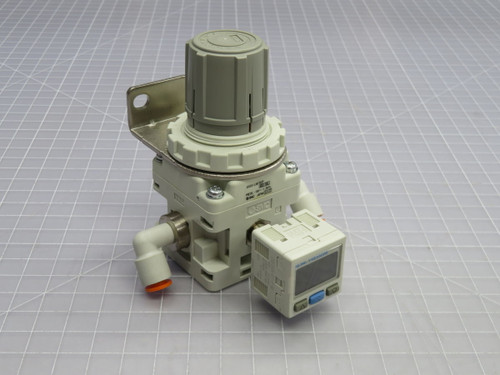 NOB SMC IRV20-LN07BZP ZSE30A-01-P-M ASSEMBLY OF VACUUM REGULATOR INTEGRATED WITH DIGITAL PRESSURE SWITCH T268197 FOR SALE