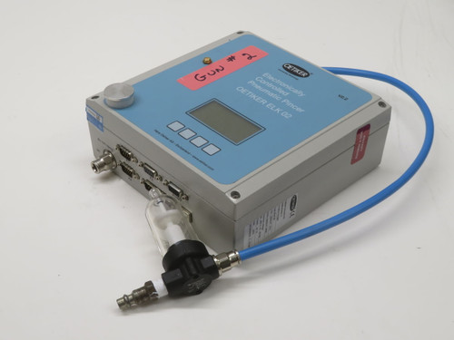 USED OETIKER 13600347 ELECTRONIC CONTROL UNIT FOR THE ELK 02 PNEUMATIC PINCER SYSTEM T268309 FOR SALE