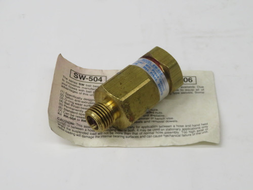 USED LOT OF 5 FLUID CONTROLS SW-504 HIGH-PRESSURE IN-LINE BALL BEARING SWIVEL T268316 FOR SALE