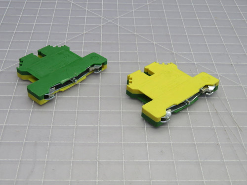 USED LOT OF 40 C3 CONTROLS WTB2-W2/4G IEC SCREW-CLAMP GROUND TERMINAL BLOCKS T268402 FOR SALE