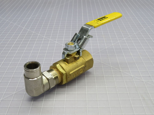 USED LOT OF 3 PARKER 600WOG BRASS BALL VALVE 1.5 IN T268403 FOR SALE