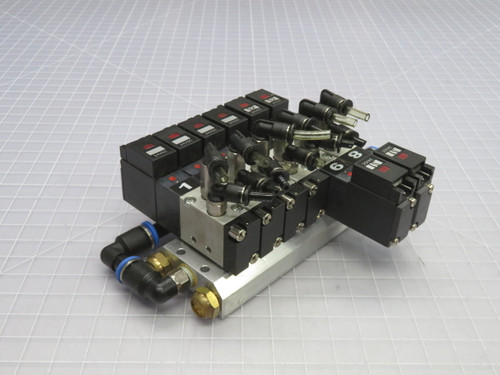 USED KOGANEI 110-4E2-PSL 110 SERIES HIGH PERFORMANCE SOLENOID VALVE ASSEMBLY T268430 FOR SALE