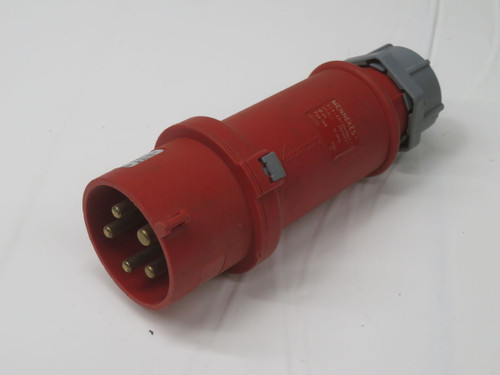 USED MENNEKES ME 532P6-14 INDUSTRIAL-GRADE PIN & SLEEVE MALE PLUG T268552 FOR SALE