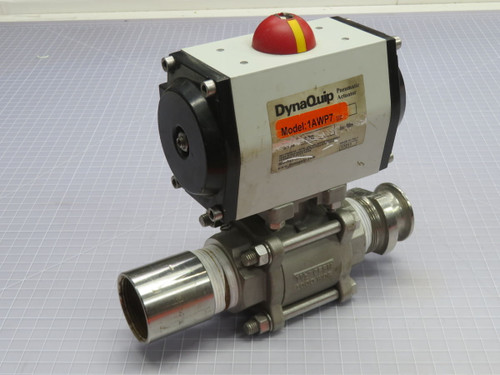 USED DYNAQUIP 1AWP7 HIGH PERFORMANCE, ACTUATED 2-WAY BALL VALVE T268842 FOR SALE