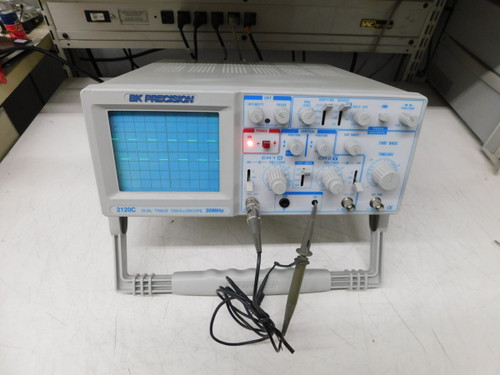 USED TEKTRONIX 2120C DUAL TRACE OSCILLOSCOPE 30MHZ W/YT5060 PROBE M7633 FOR SALE