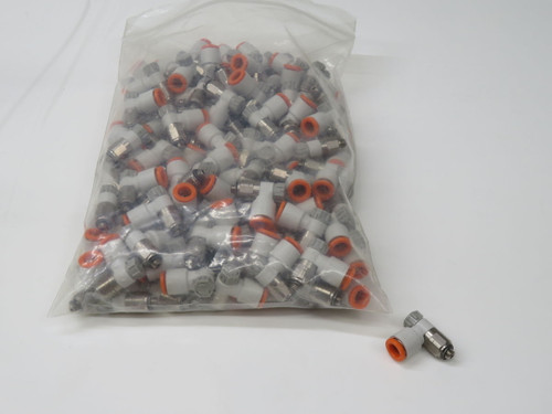 NOB LOT OF 125 SMC AS1201F-U1032-07A "METER-OUT" FLOW CONTROL VALVE T269560 FOR SALE