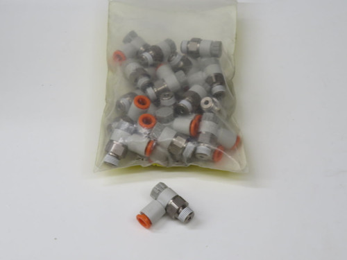 LOT OF 25 SMC AS2201F ELBOW-TYPE SPEED CONTROLLER T269567