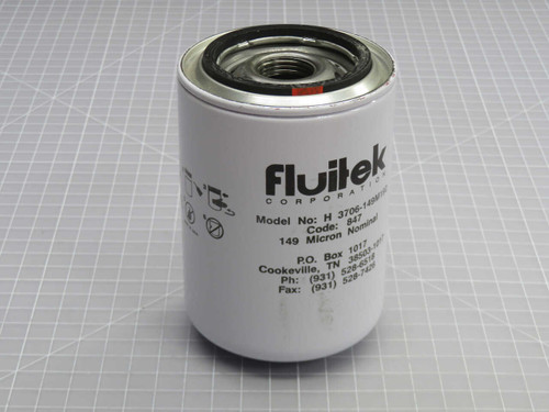 LOT OF 2 FLUITEK H 3706-149M192 HYDRAULIC FILTER ELEMENT T269745