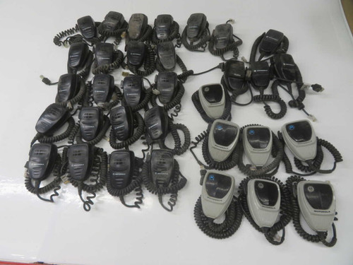 USED LOT OF 30 MOTOROLA HMN 1035C HEAVY DUTY PALM MICROPHONE T270751 FOR SALE
