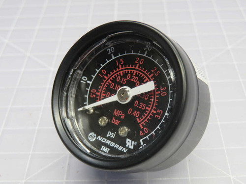 USED LOT OF 3 NORGREN PNEUMATIC PRESSURE GAUGES T270612 FOR SALE