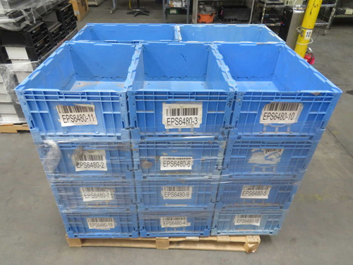 USED LOT OF 20 EP61B-B PLASTIC CRATE TRAY BOXES T270989 FOR SALE