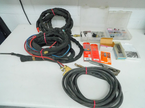 USED LOT OF MIXED TIG WELDING PARTS NEW & USED M7695 FOR SALE