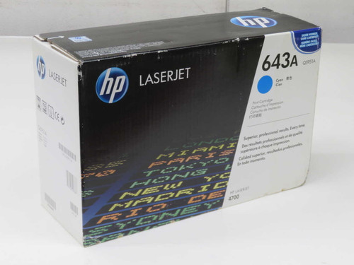 NOB HP 643A Q5951A CYAN LASERJET TONER CARTRIDGE T271555 FOR SALE