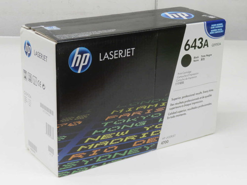 NOB HP 643A Q5950A BLACK ORIGINAL LASERJET TONER CARTRIDGE T271556 FOR SALE