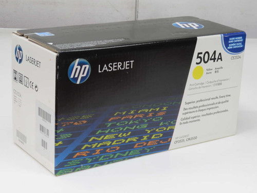 NOB HP 504A CE252AG YELLOW LASERJET TONER CARTRIDGE T271569 FOR SALE