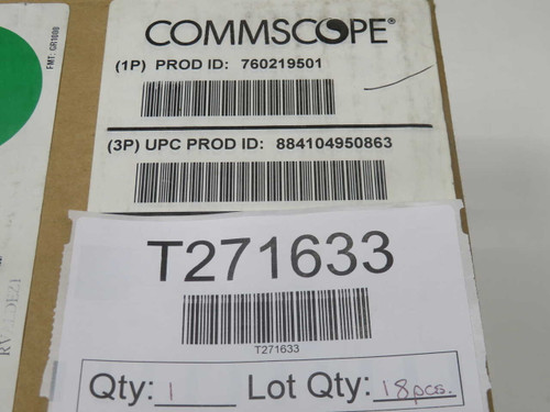 NOB LOT OF 18 COMMSCOPE 760219501 IMV-IMP-JMP JUMPER CABLE T271633 FOR SALE