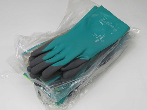 NOB LOT OF 9 PAIRS ALPHATEC 58-735 CHEMICAL-RESISTANT GLOVES T271658 FOR SALE
