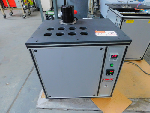 USED LAWLER 501-8 BENCH TOP HEATED LIQUID BATHS FOR OXIDATION OF OIL PRODUCTS FOR SALE
