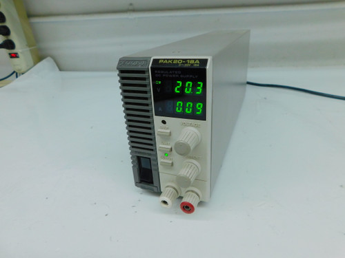 USED KIKUSUI PAK20-18A REGULATED DC POWER SUPPLY 0-20V/0-18A, 350W FOR SALE