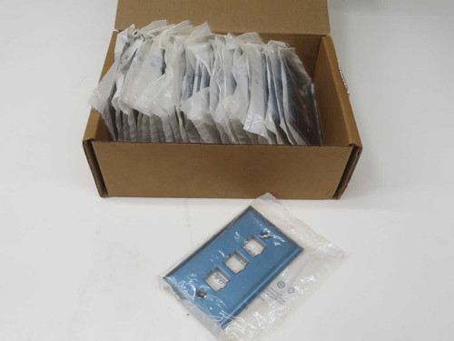 NIB LOT OF 25 COMMSCOPE 108615196 M13SP GANG SS FACEPLATE T272033 FOR SALE