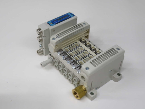 NIB LOT OF 2 SMC VV5QC21-05C8SEAN0-S-X3029V PNEUMATIC MANIFOLD VALVE T272328 FOR SALE