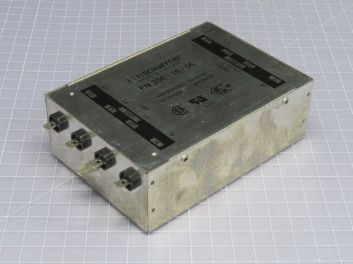 USED SCHAFFNER FN 356-16-06 POWER LINE FILTER FOR SALE