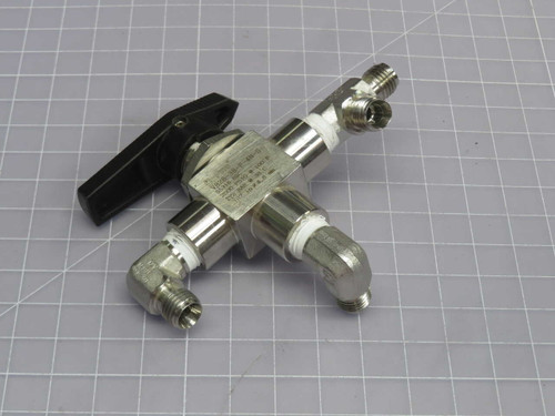 USED LOT OF 3 D-PRO V82B-3B-F-4N-S INSTRUMENTATION BALL VALVES FOR SALE