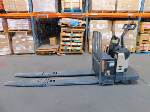 USED CROWN PE4500-60 ELECTRIC RIDER PALLET JACK 6000 LB, 24V, W/POWER STEERING FOR SALE