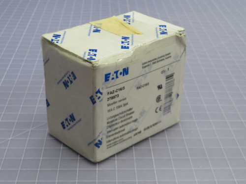 NIB EATON FAZ-C16/3 16A 3-POLE C-CURVE MINIATURE CIRCUIT BREAKER FOR SALE