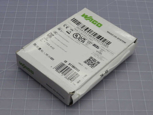 NIB WAGO 750-432 4-CHANNEL DIGITAL INPUT I/O MODULE, 24VDC FOR SALE