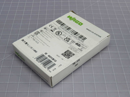 NIB WAGO 750-515 4-CHANNEL RELAY OUTPUT MODULE, 250VAC, 2A FOR SALE