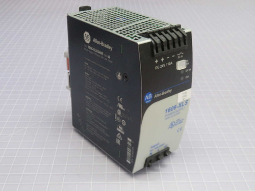 NOB ALLEN BRADLEY 1606-XLS240E SER A 1-PHASE PERFORMANCE POWER SUPPLY, 100-240VAC IN, 24VDC 10A 240W OUT FOR SALE