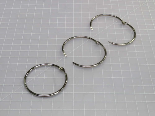 USED LOT OF 180 BULK LOT OF METAL LOOSE-LEAF BINDER/BOOK RINGS FOR SALE