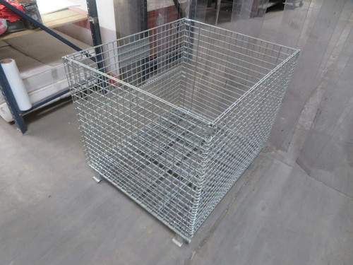 USED COLLAPSIBLE WIRE MESH CONTAINER 40X46X41 FOR SALE