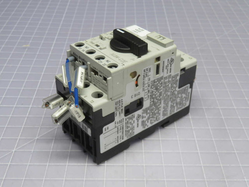 USED LOT OF 2 ALLEN BRADLEY 140M-C2E-B40 MANUAL MOTOR PROTECTOR / MOTOR CIRCUIT PROTECTION BREAKER, 3-POLE, ADJUSTABLE 2.5-4.0A TRIP RANGE FOR SALE
