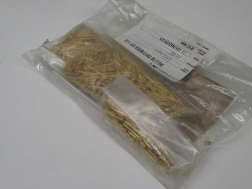 NOB LOT OF 1000 COMMSCOPE 1353891 BULK BAG OF LOOSE GOLD-PLATED PIN/CONTACT TERMINALS, EXACT CONNECTOR APPLICATION UNKNOWN FOR SALE