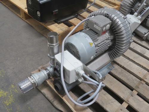 USED BUSCH SB 0200 D 0HT UE XX SAMOS SB 0200 D REGENERATIVE SIDE-CHANNEL BLOWER/VACUUM PUMP, 2.05KW, 3-PHASE 220/480V FOR SALE