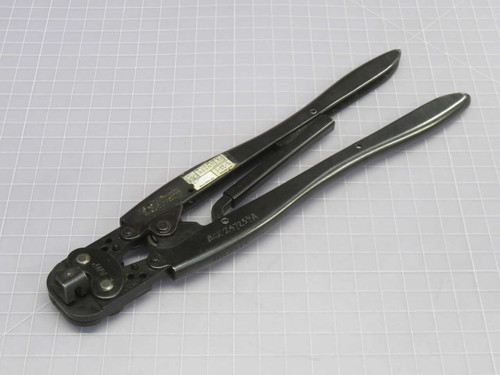 USED AMP 69258 RATCHET HAND CRIMP TOOL, AMP/TE, STAMPED 69258 FOR SALE