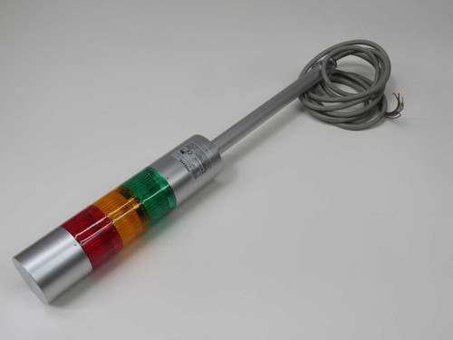NIB PATLITE LR6-302LJBU-RYG SIGNAL TOWER, 60 MM, 3-TIER RED/AMBER/GREEN LED, 24 V, WITH BUZZER, POLE MOUNT FOR SALE