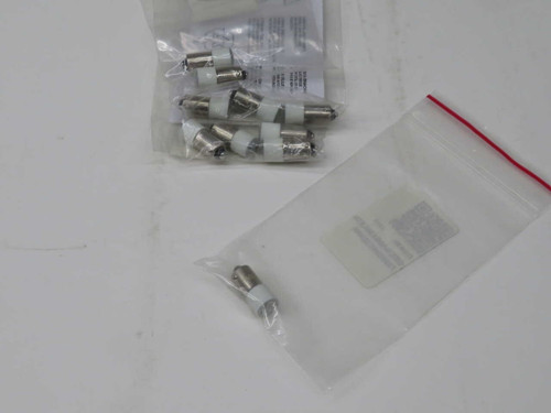 NOB LOT OF 10 ABB BA9S130LED LED REPLACEMENT BULB, BA9S BAYONET BASE, 130V, WHITE FOR SALE