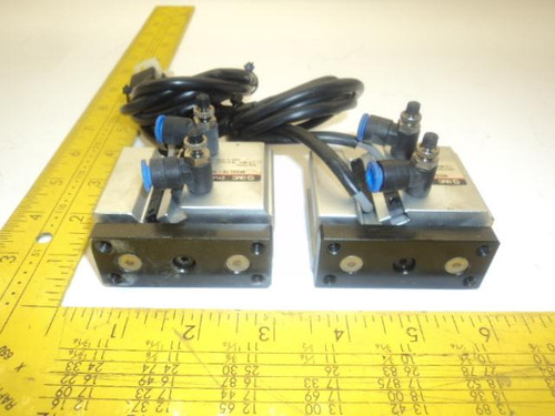 LOT OF 2 SMC MGQL16-10 COMPACT GUIDED CYLINDERS 1.0 MPA 10.2 KGF/CM 145 PSI T17906