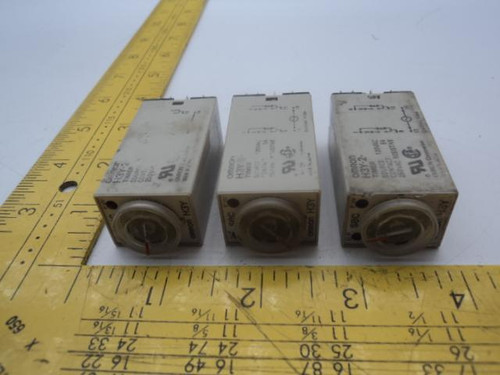 LOT OF 3 OMRON H3Y-E TIMERS T18053